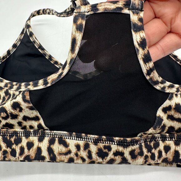 Zyia Active Sports Bra Women's Pullover Athletic Mesh Animal Print Black Beige S - Picture 5 of 11
